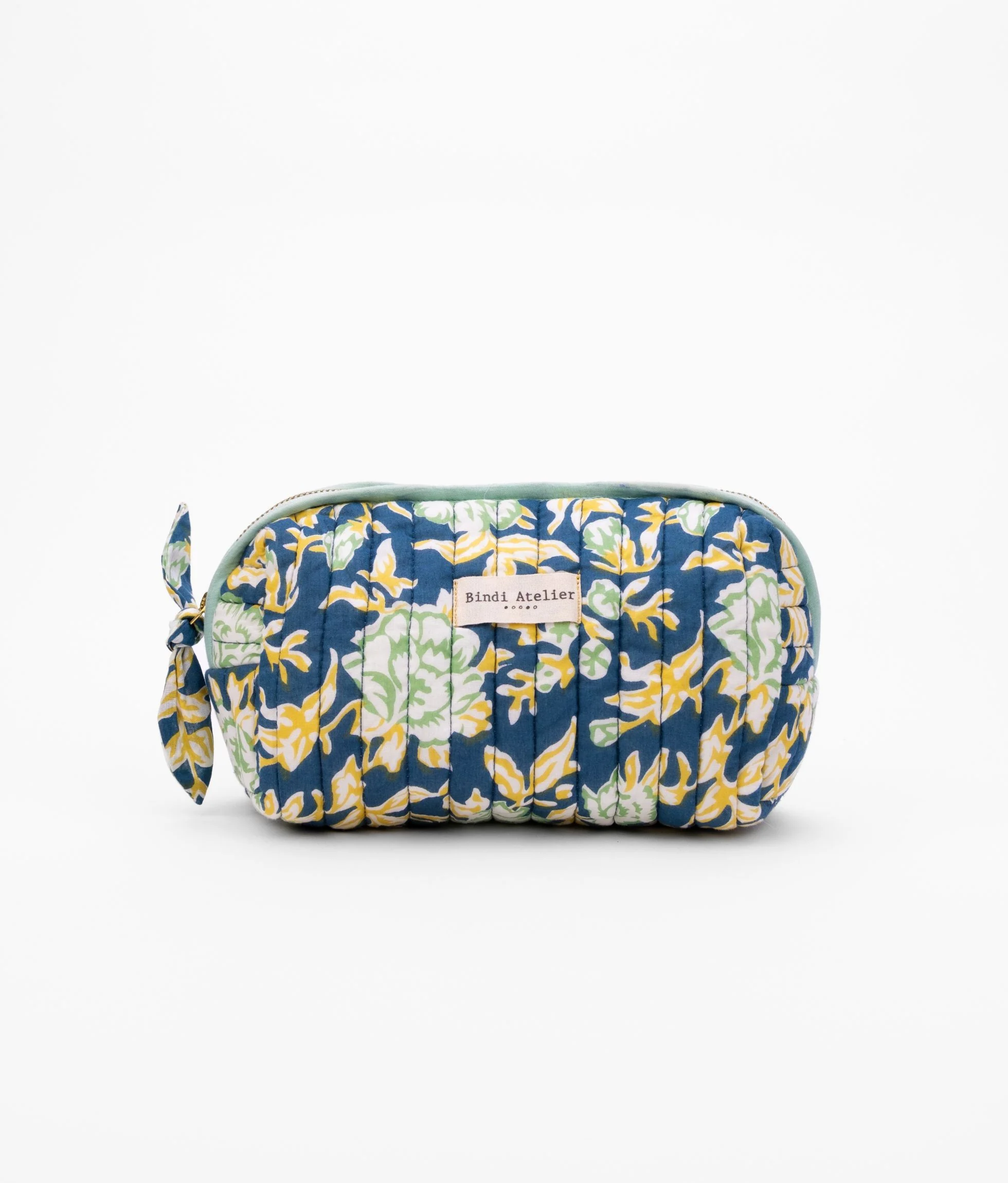 Trousse maquillage en coton - Bouquet du Matin Mimosa, BINDI ATELIER