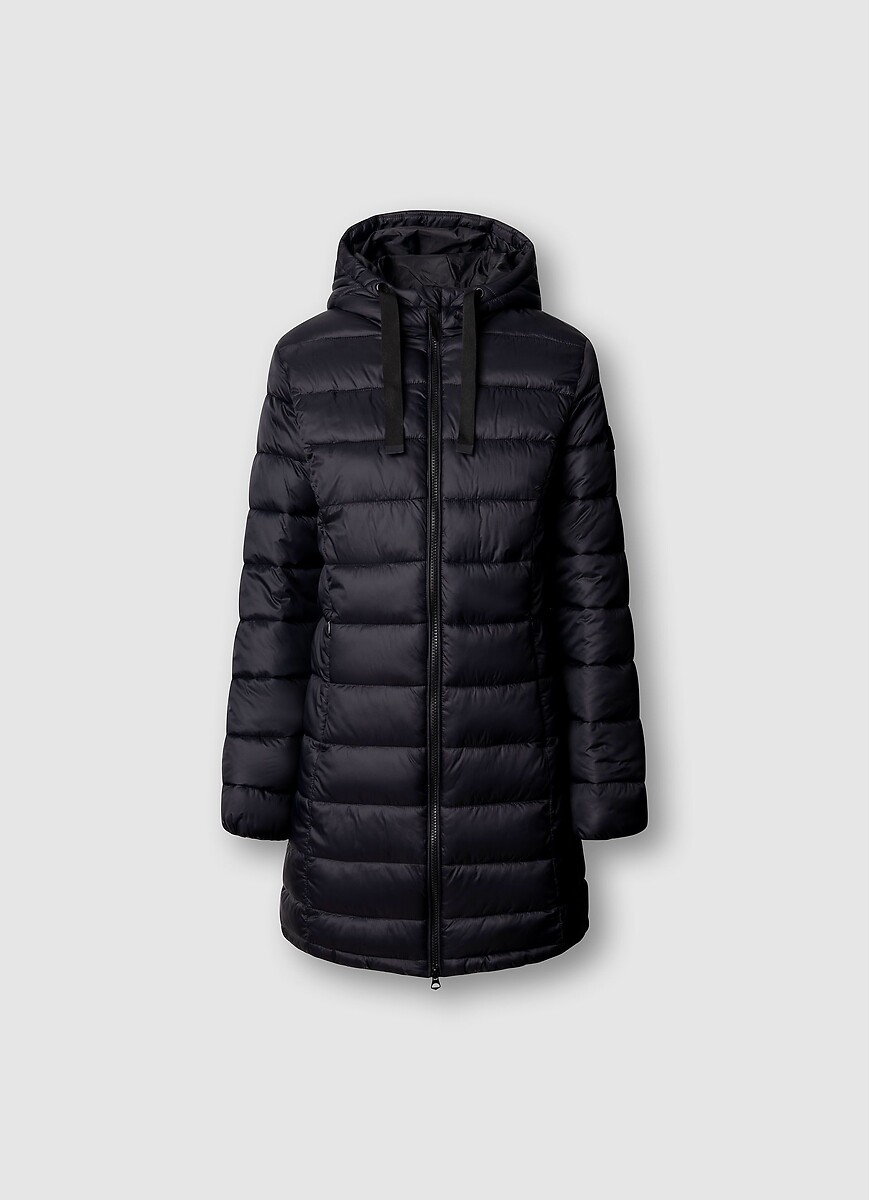Chaqueta acolchada semilarga con capucha, PEPE JEANS
