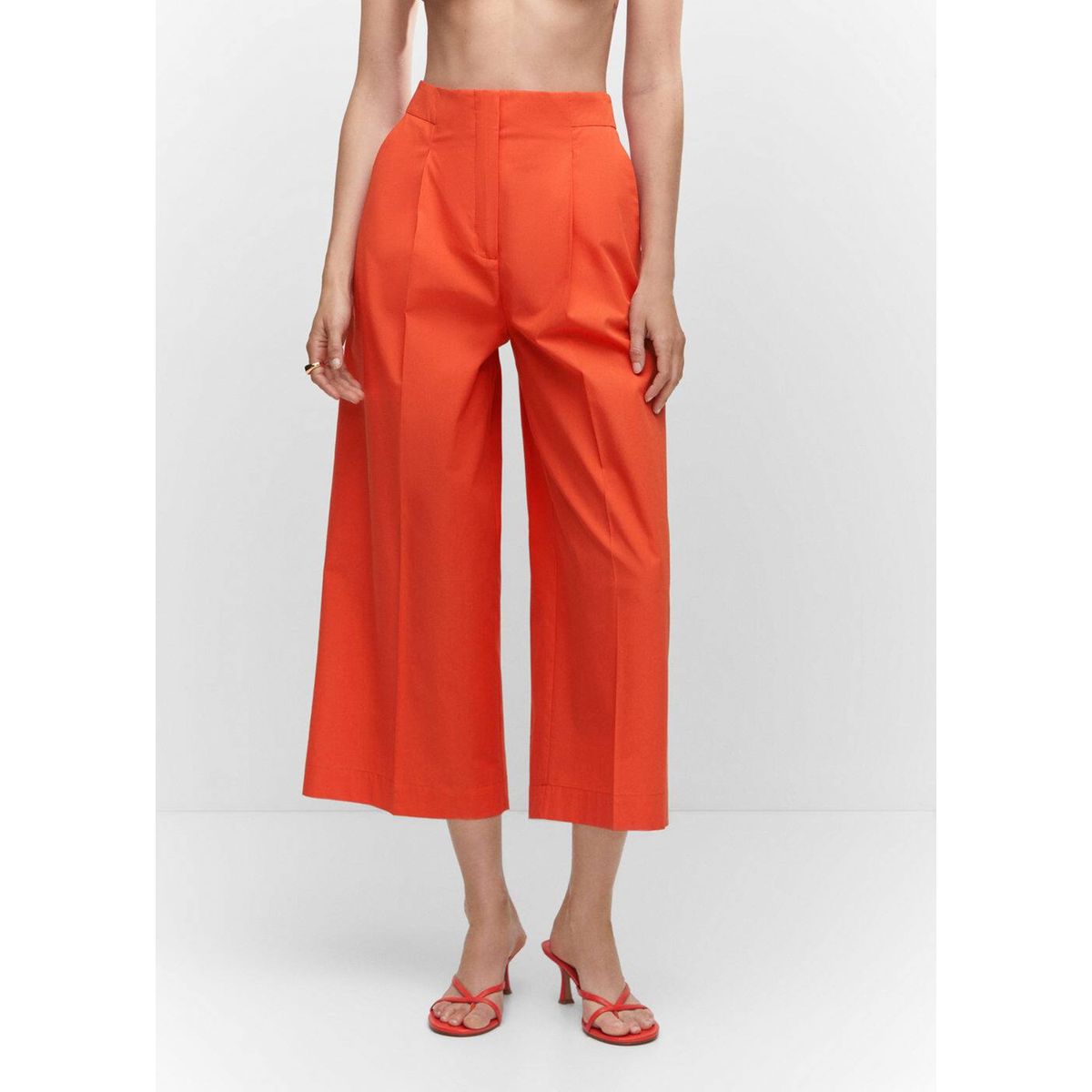Jupe culotte coton orange Mango La Redoute