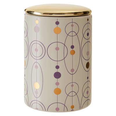 Canister in Space Orbs Design with Gold Lid SO'HOME