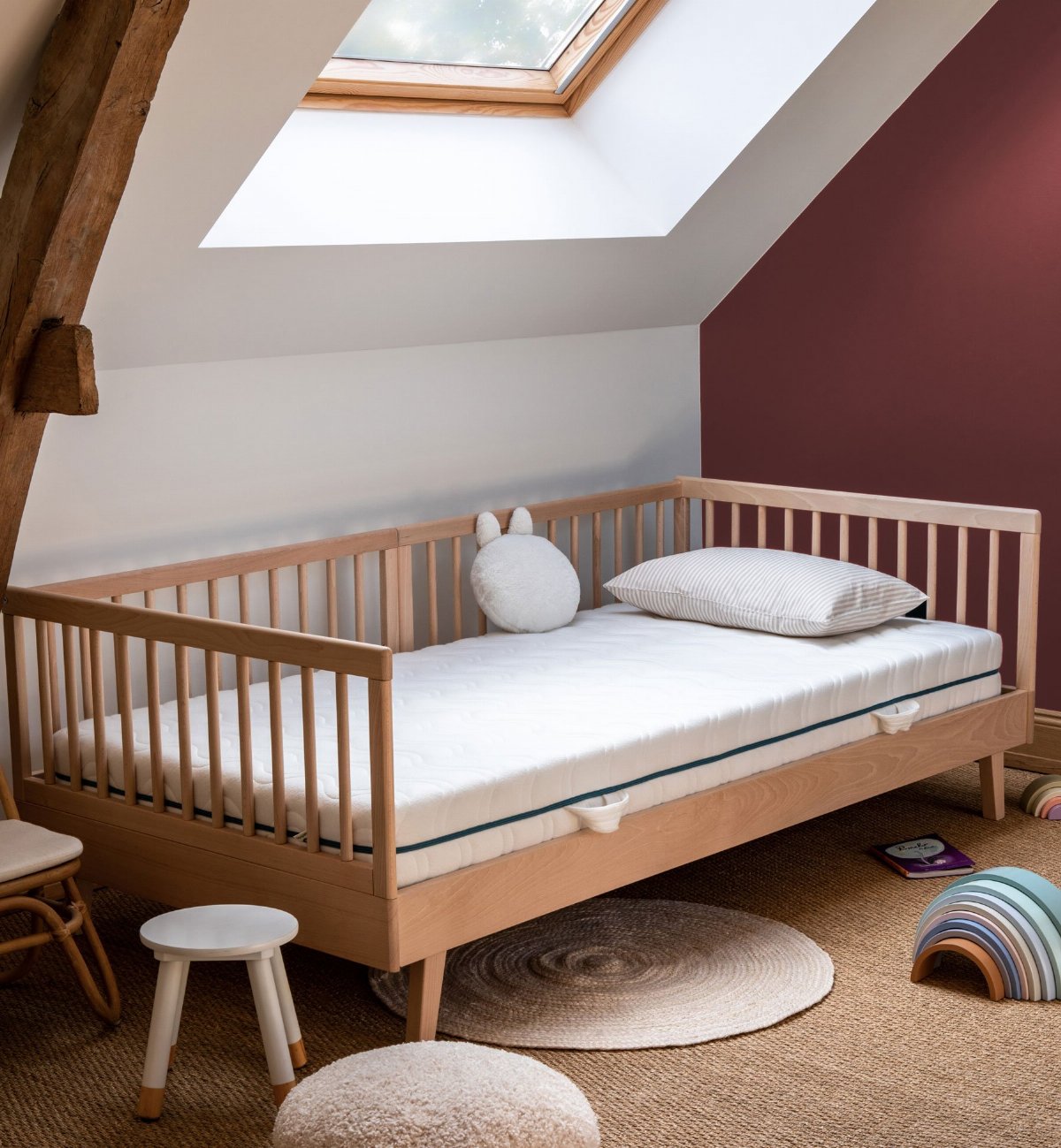 Lit enfant Evolutif Hêtre massif, TURIA, KADOLIS