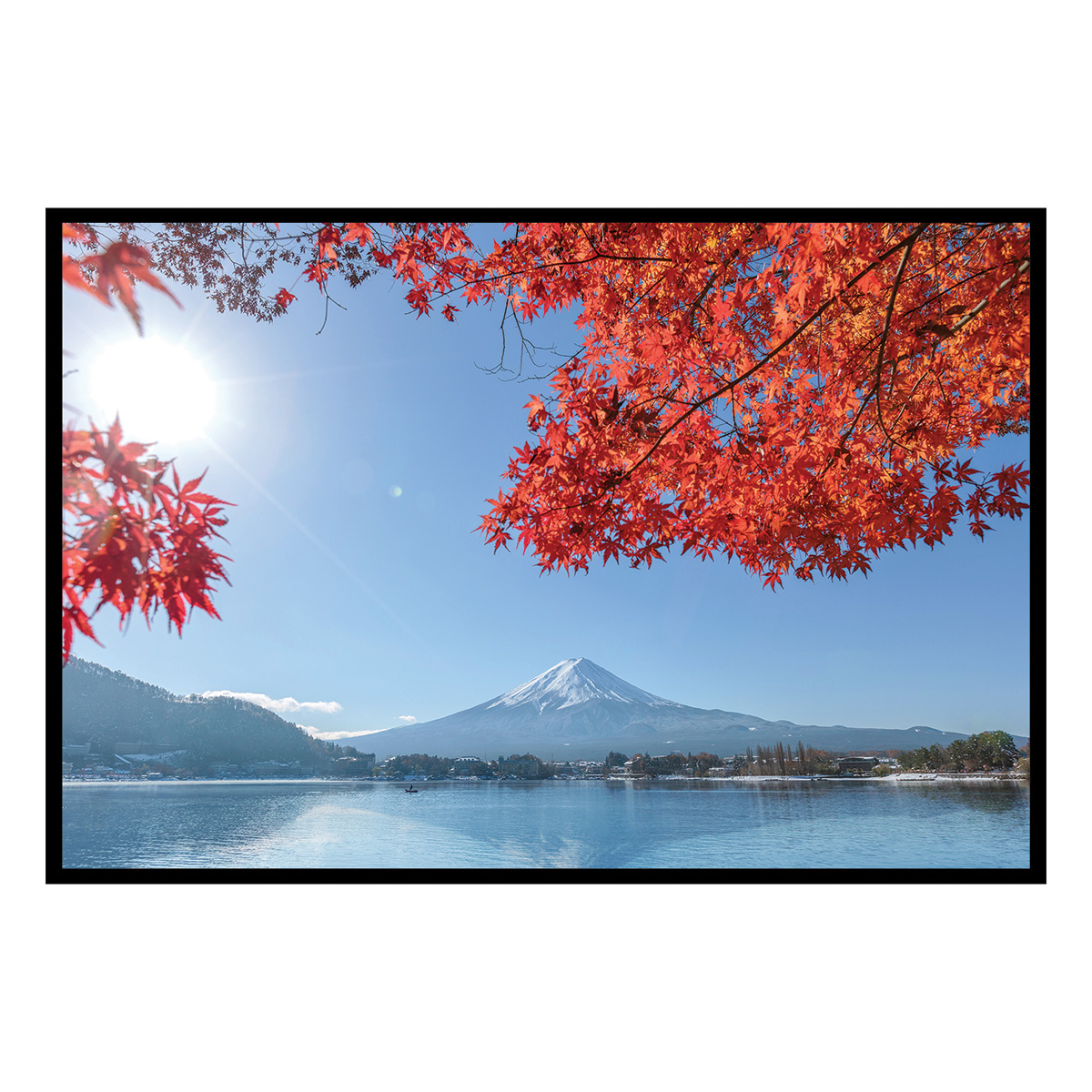 Affiche encadrée mont Fuji automne Japon, HEXOA