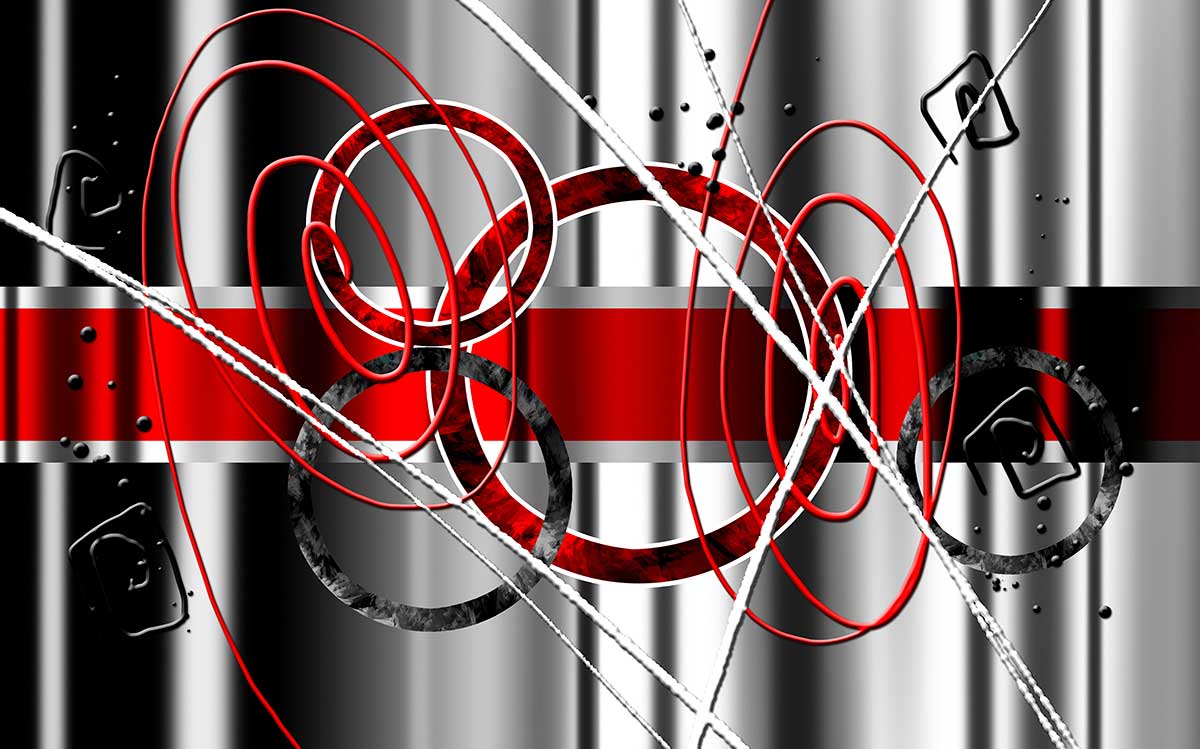 Tableau abstrait rouge variation - 80x50 cm, HEXOA