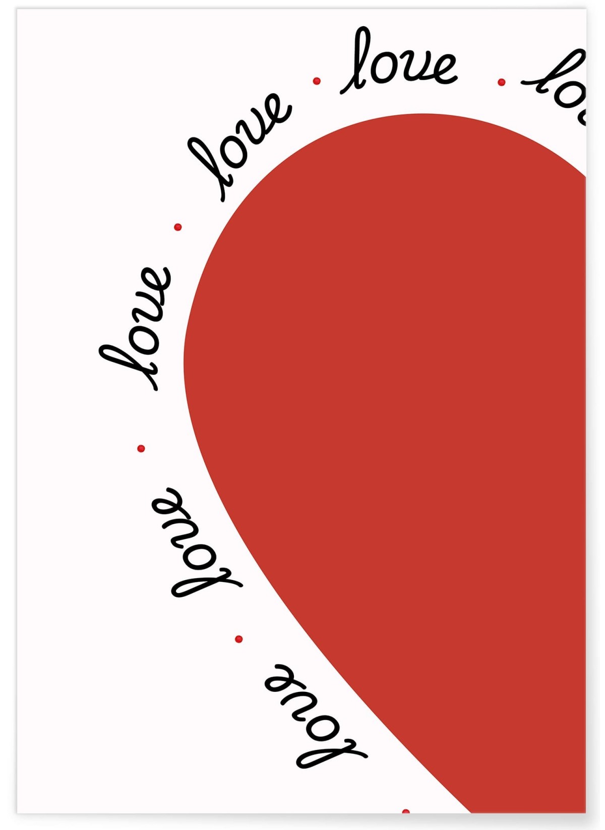Affiche Coeur et Love graphique, L'AFFICHERIE