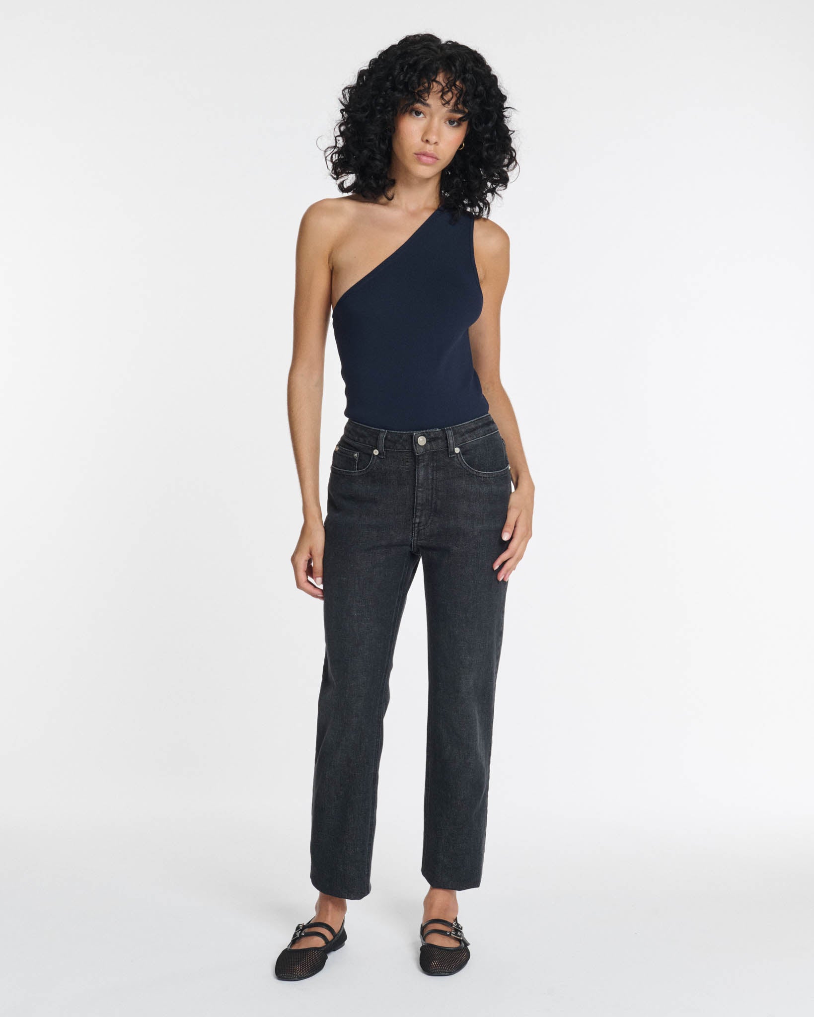 Jeans droit taille moyenne regular, LABDIP