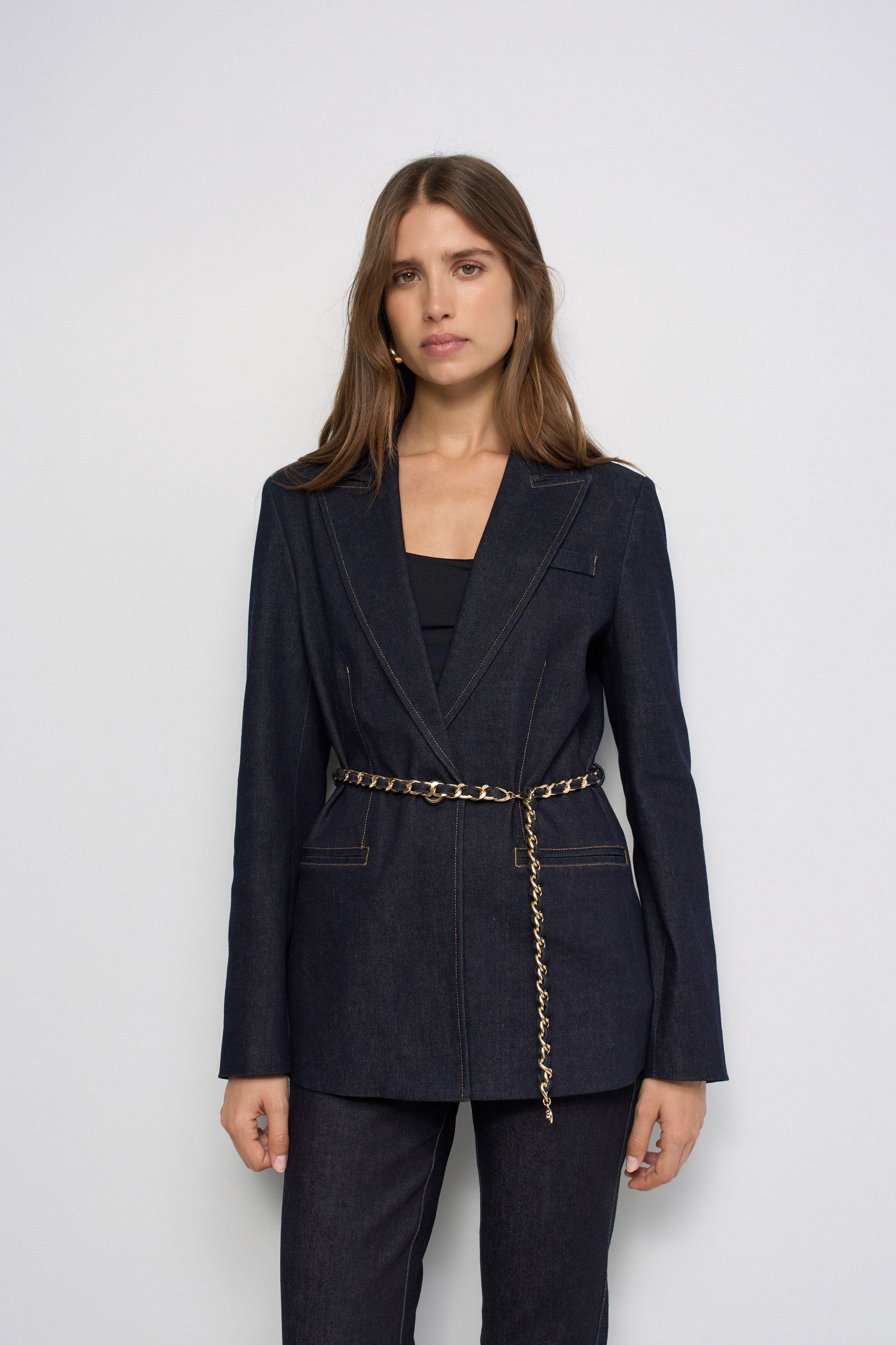 BLAZER EN DENIM CEINTURÉ, SALSA JEANS