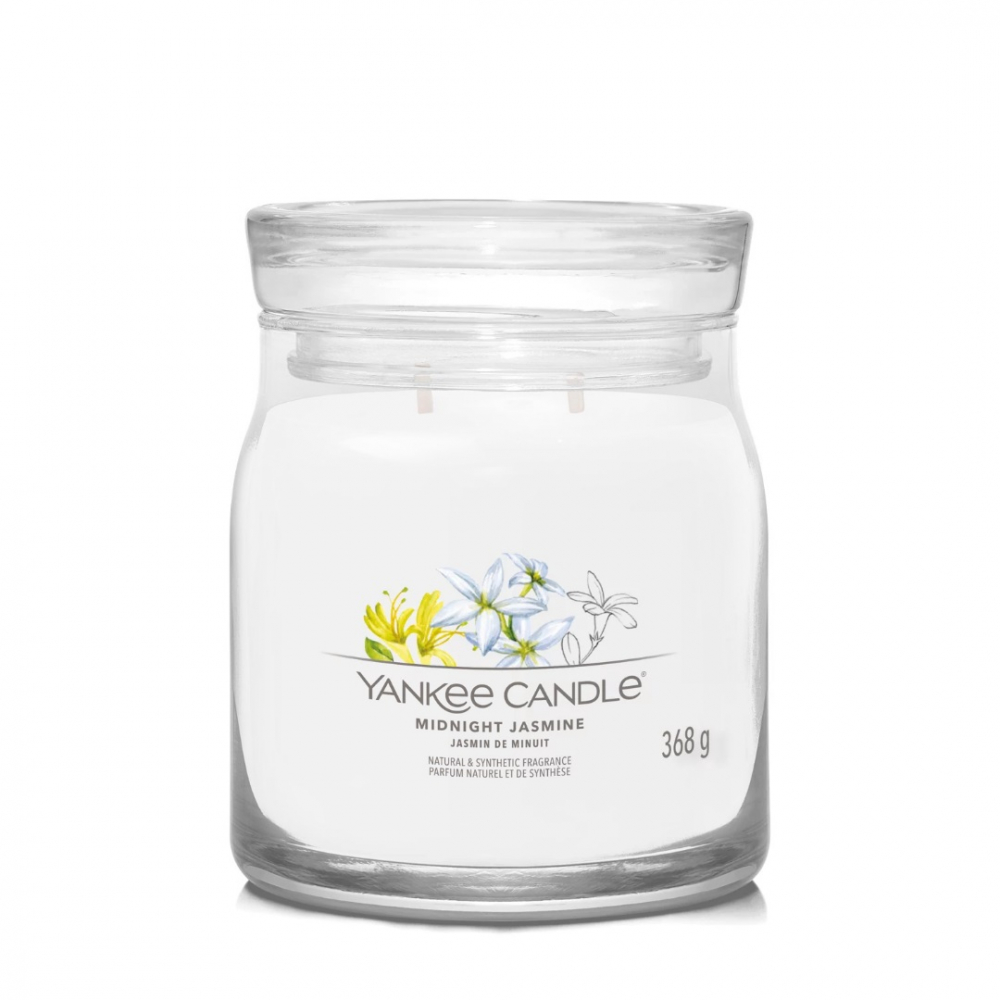 Bougie signature jasmin de minuit modèle moyen, YANKEE CANDLE