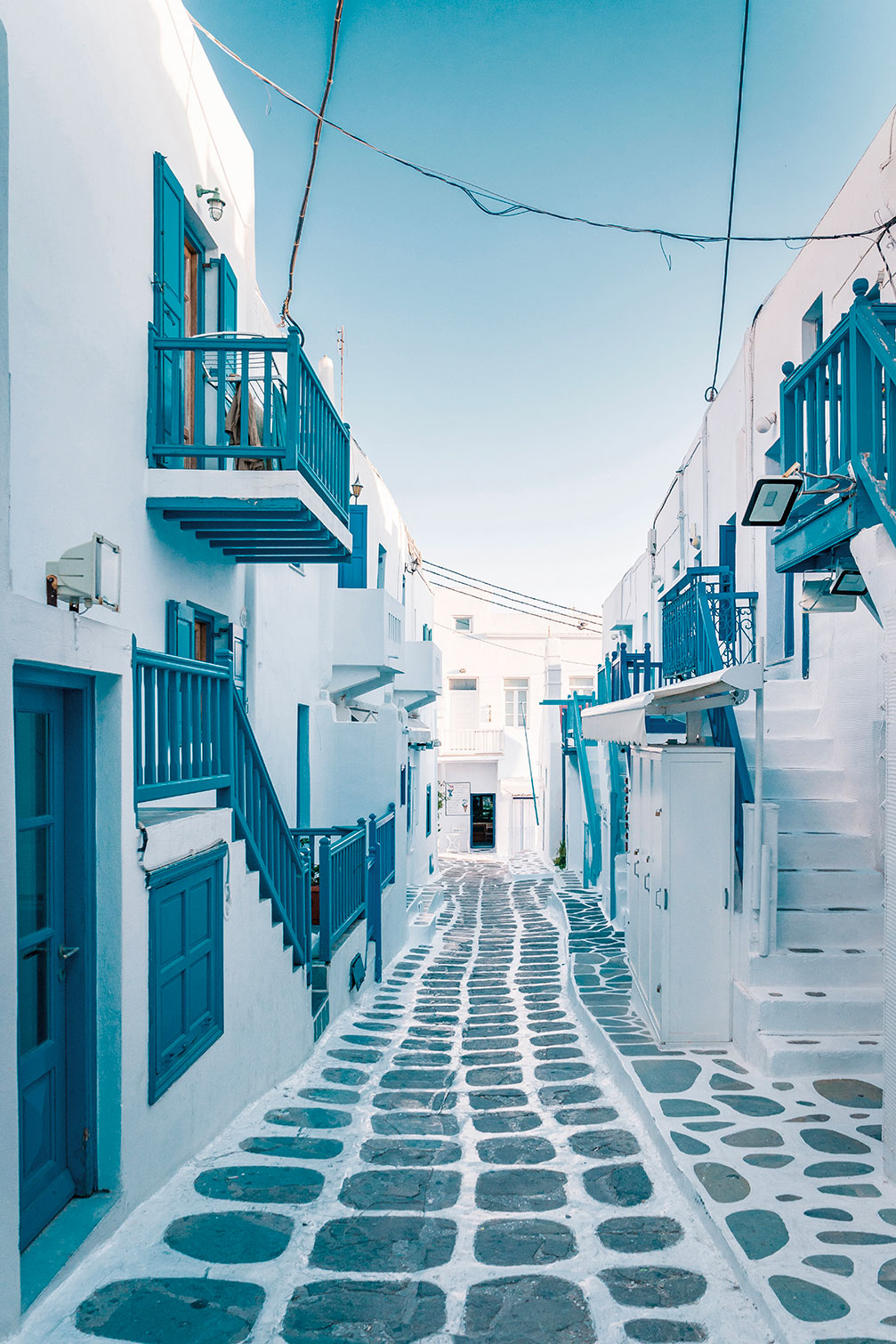 Tableau rue bleue santorin, HEXOA