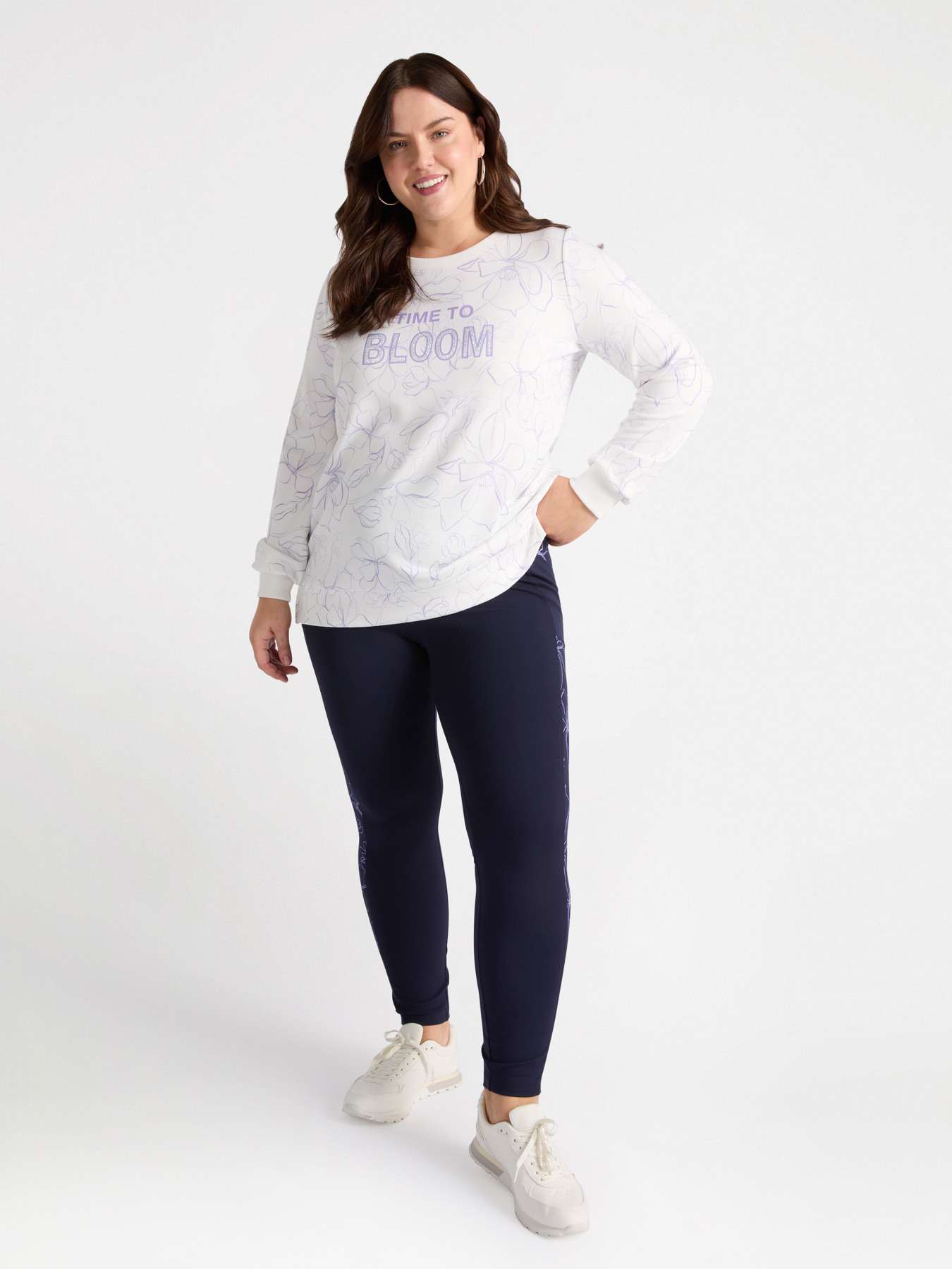 Sweat fleuri avec écriture, FIORELLA RUBINO