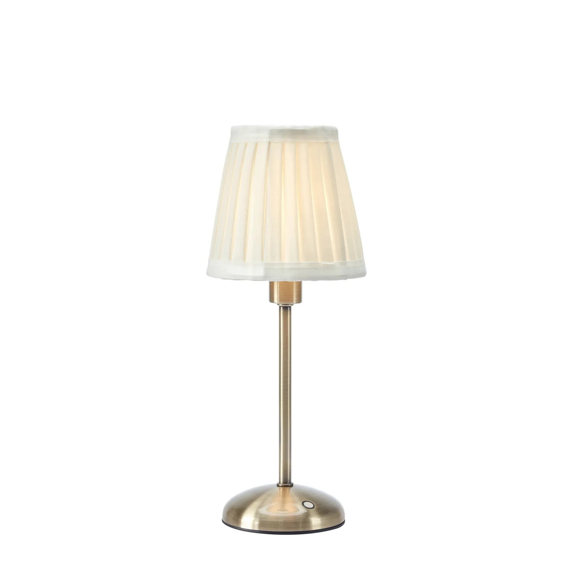 Lampe de table rechargeable en métal et tissu plissé ANNO, MARKSLOJD