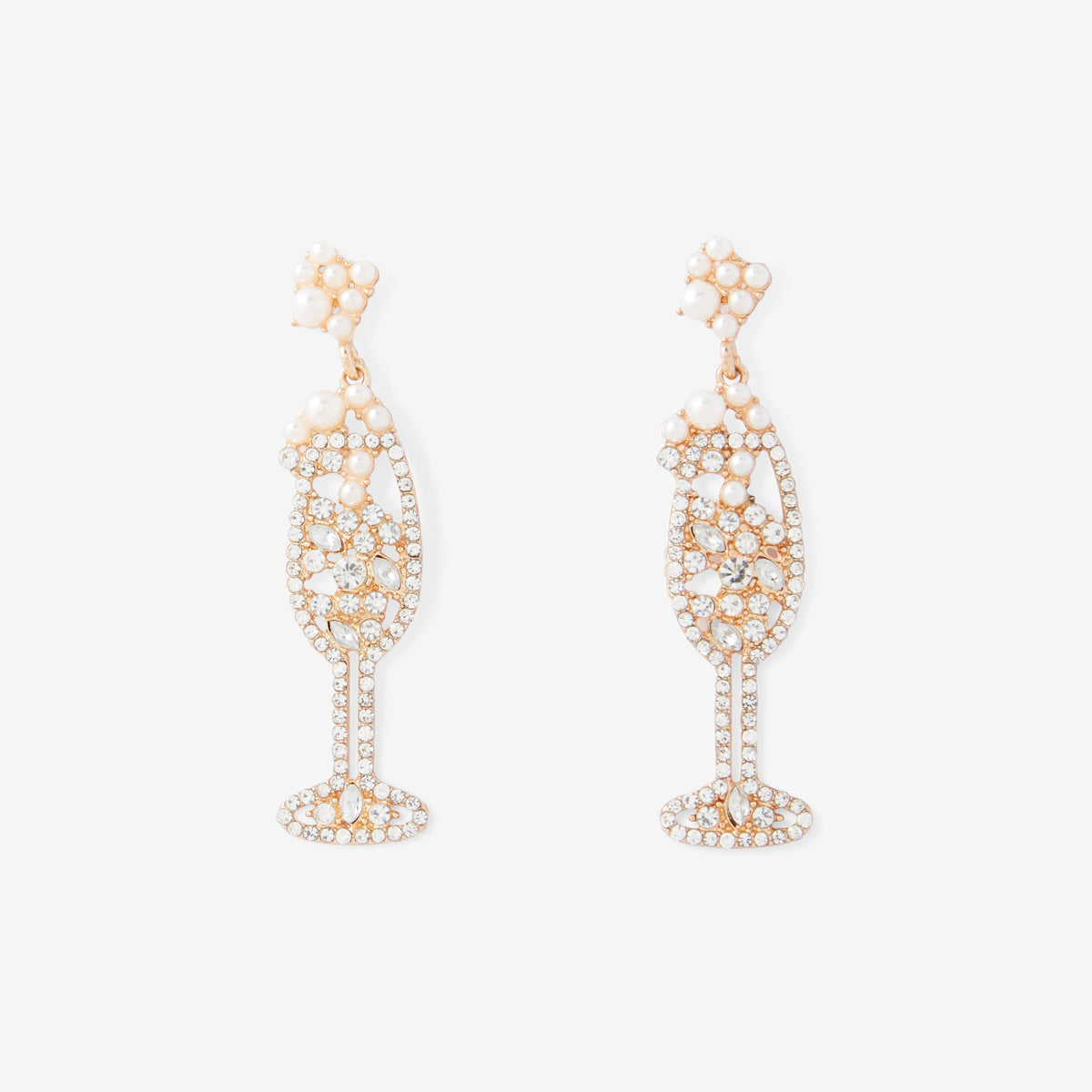 Boucles d'oreilles coupe de champagne, BALABOOSTE