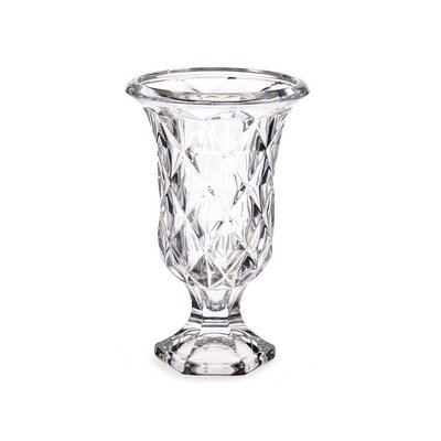 Vase vasque en verre Losanges - 15x15x24cm WADIGA