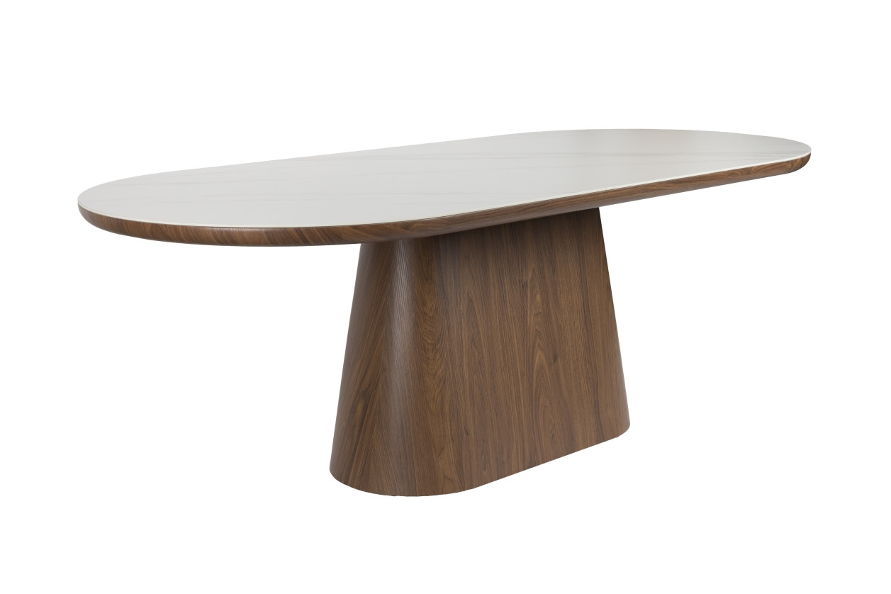 Table à manger ovale en bois, L.200 , ALMIRA, BOITE A DESIGN