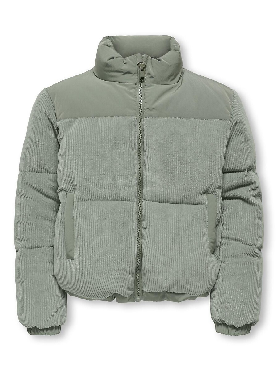 Kapuzenlose Daunenjacke aus Cord, KIDS ONLY