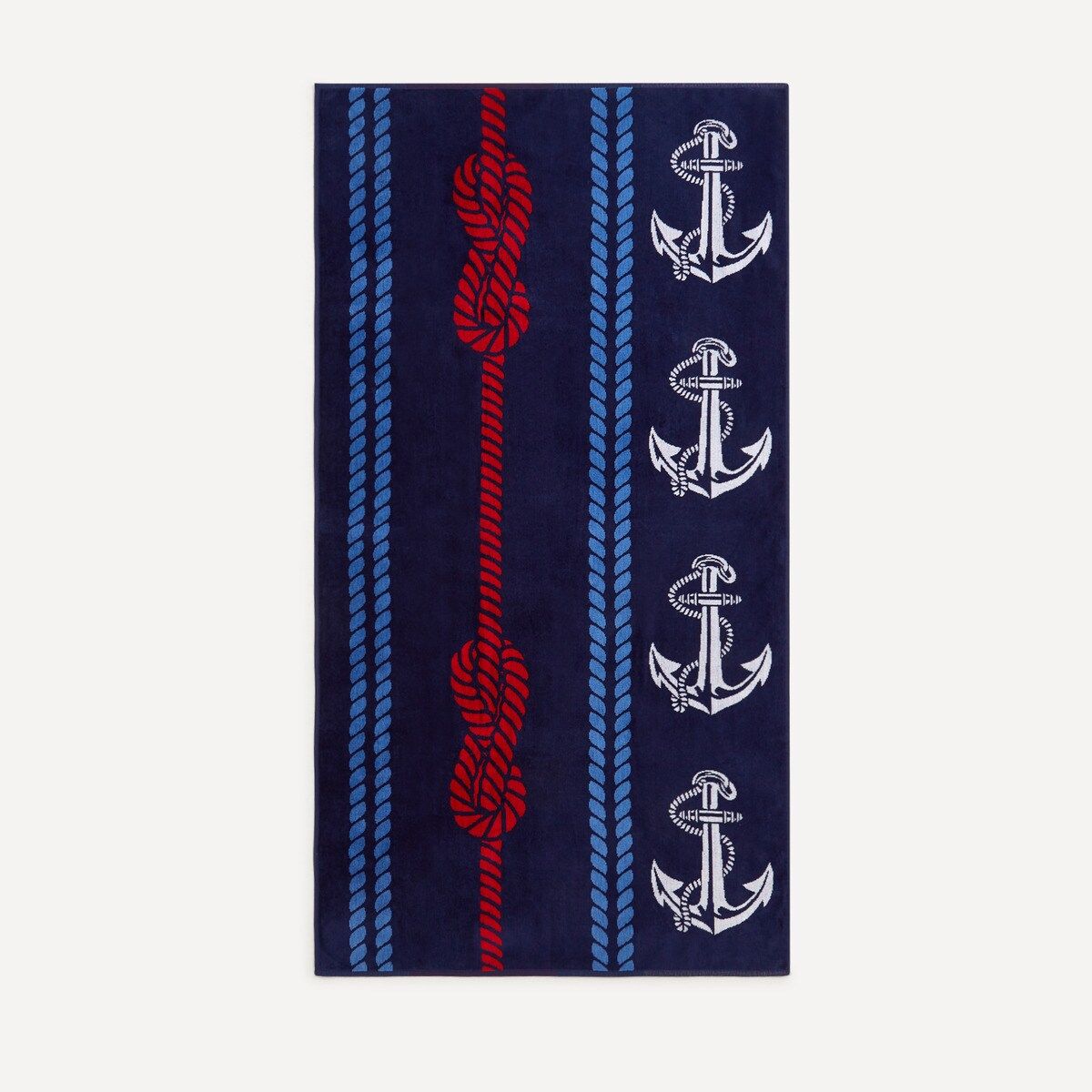 Serviette de plage avec poche aloha marinero bleu marine El Corte