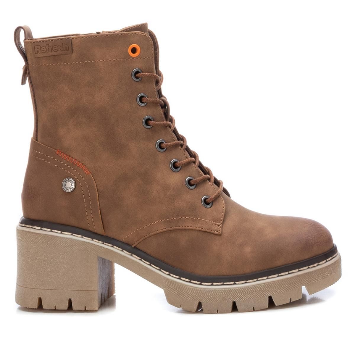 Bottines avec talon de 6 cm camel Refresh La Redoute