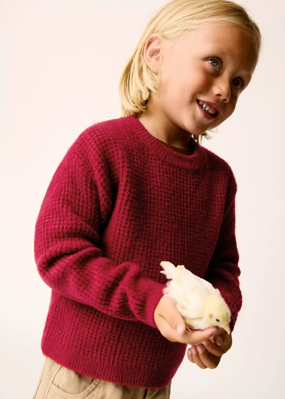 Pull-over maille texturé, MANGO BABY