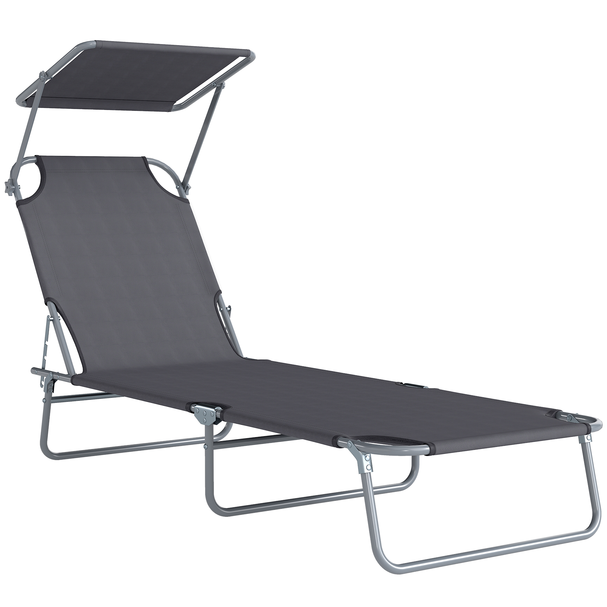 Chaise longue Métal, OUTSUNNY