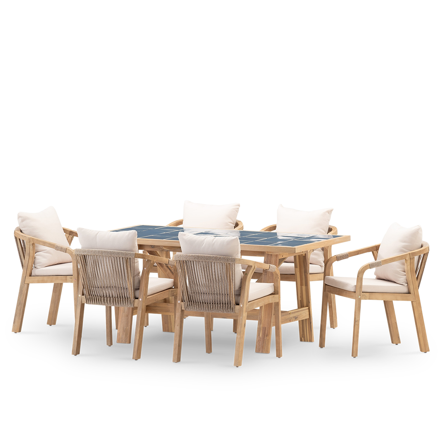 Salon de jardin, 6 chaises, BISBAL & SIENA, DEFORA HOME