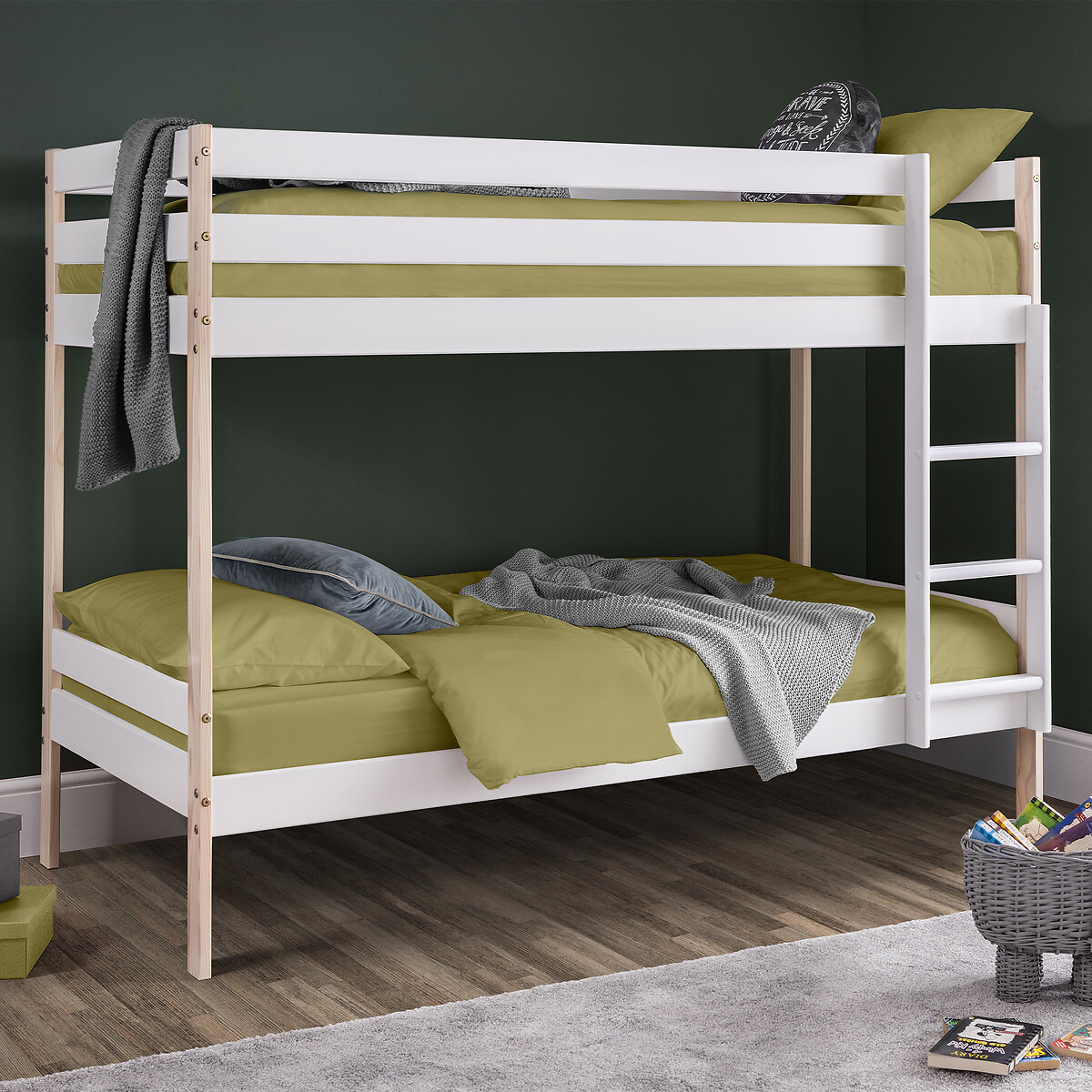 Hayden Pine Wood Bunk Bed, SO'HOME
