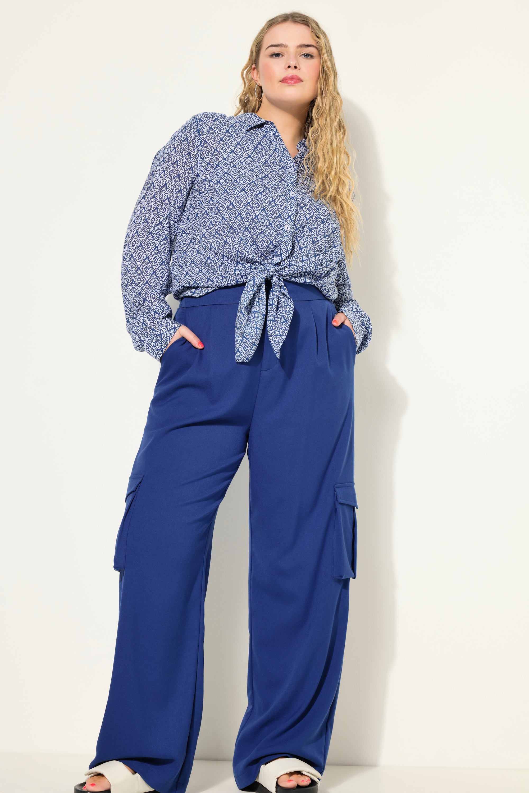 Pantalon cargo taille haute et jambe large, STUDIO UNTOLD