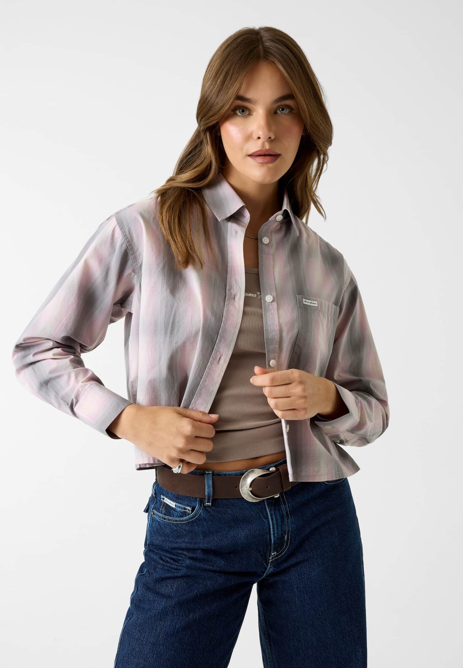 Chemise Imprimée Raccourcie, GUESS JEANS