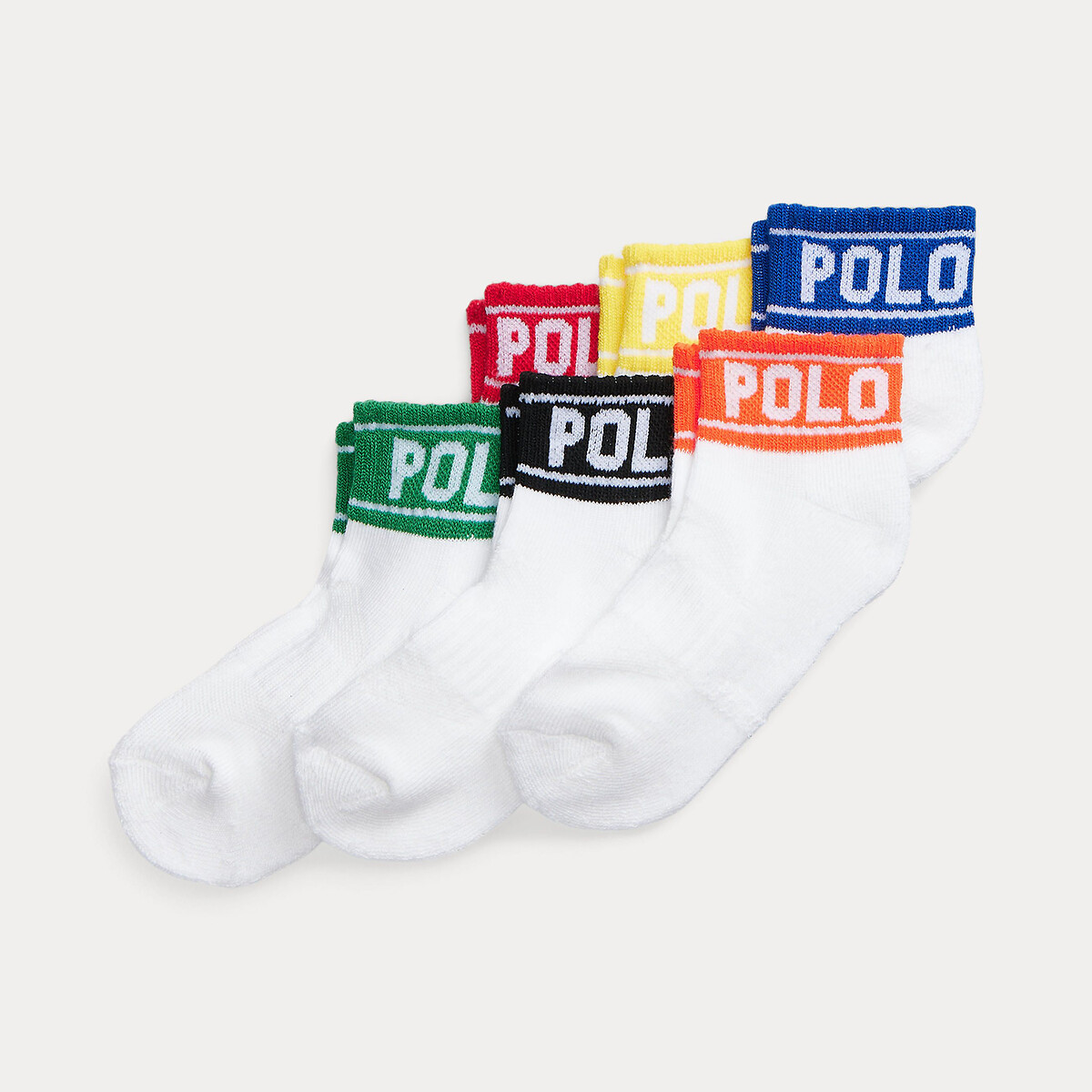 Image of Pack of 6 Pairs of Logo Print Socks
