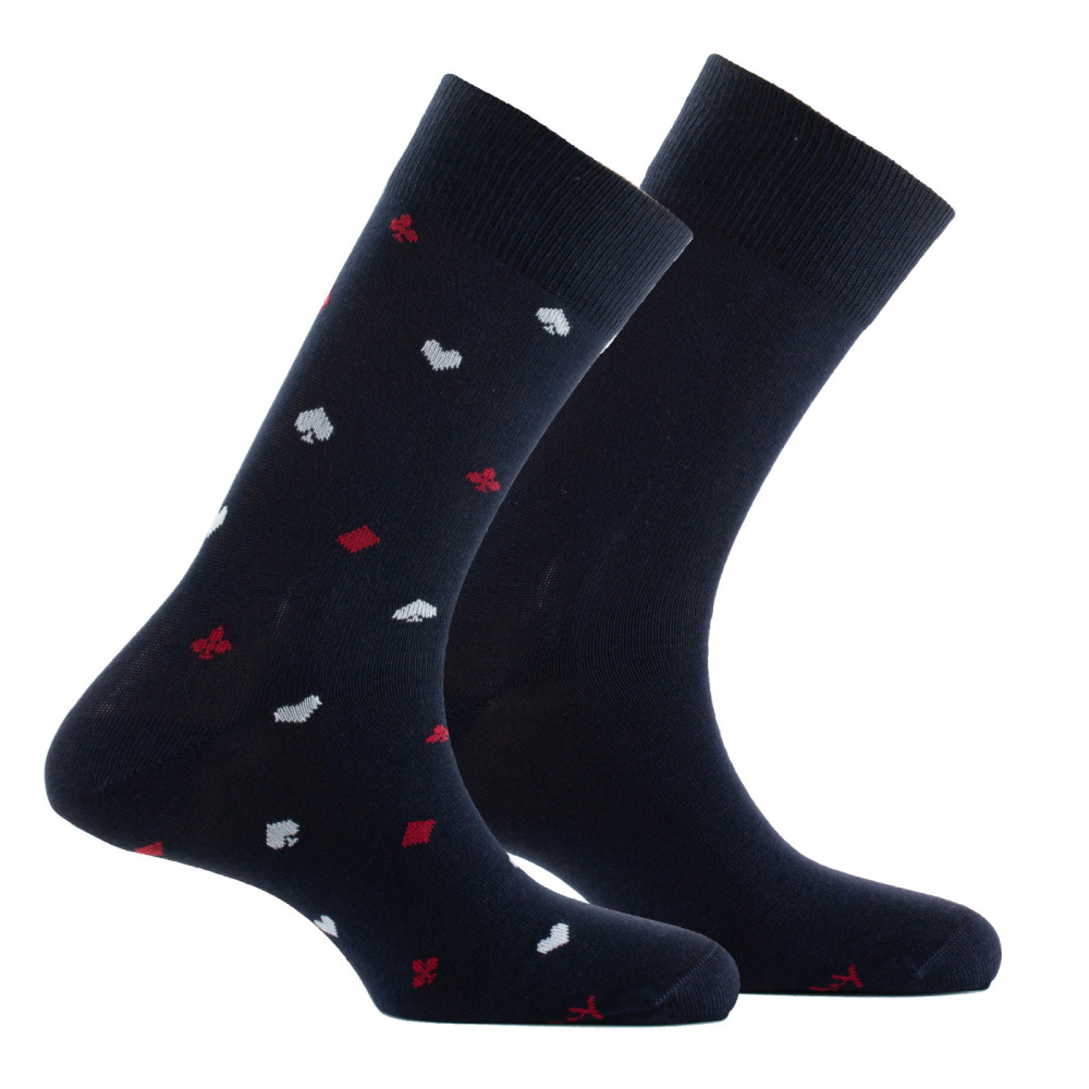 Lot de 2 paires de mi-chaussettes en coton All over as, KINDY