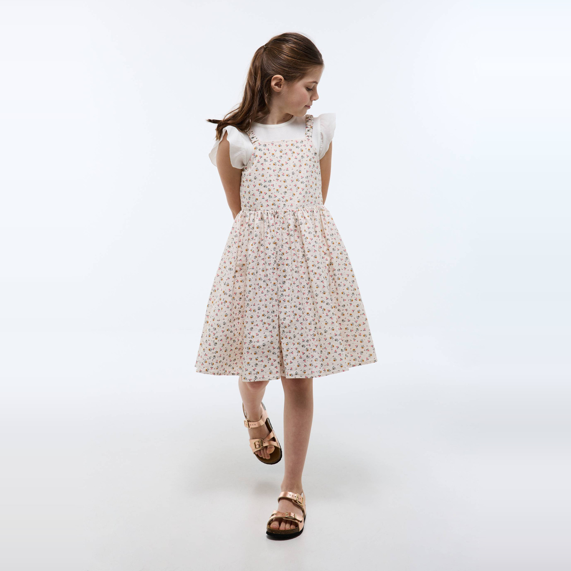 Robe à bretelle imprimée en coton, MONOPRIX