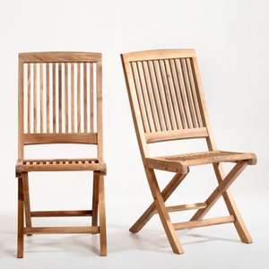 Set van 2 plooibare stoelen, teak LA REDOUTE INTERIEURS image