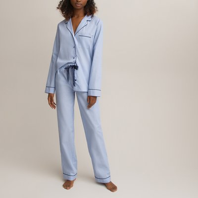 Pyjama in grootvader stijl in chambray, Signature LA REDOUTE COLLECTIONS