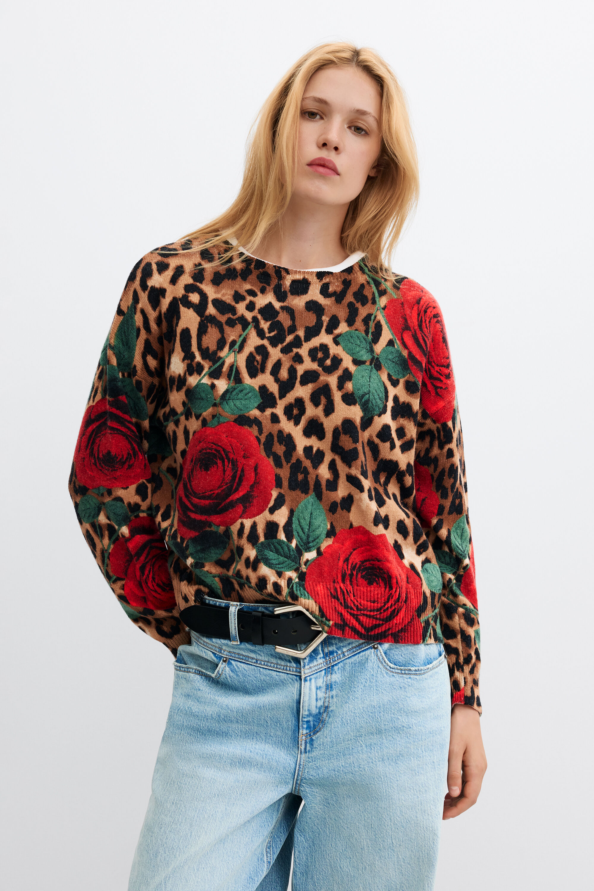 pull rose en grosse maille, DESIGUAL