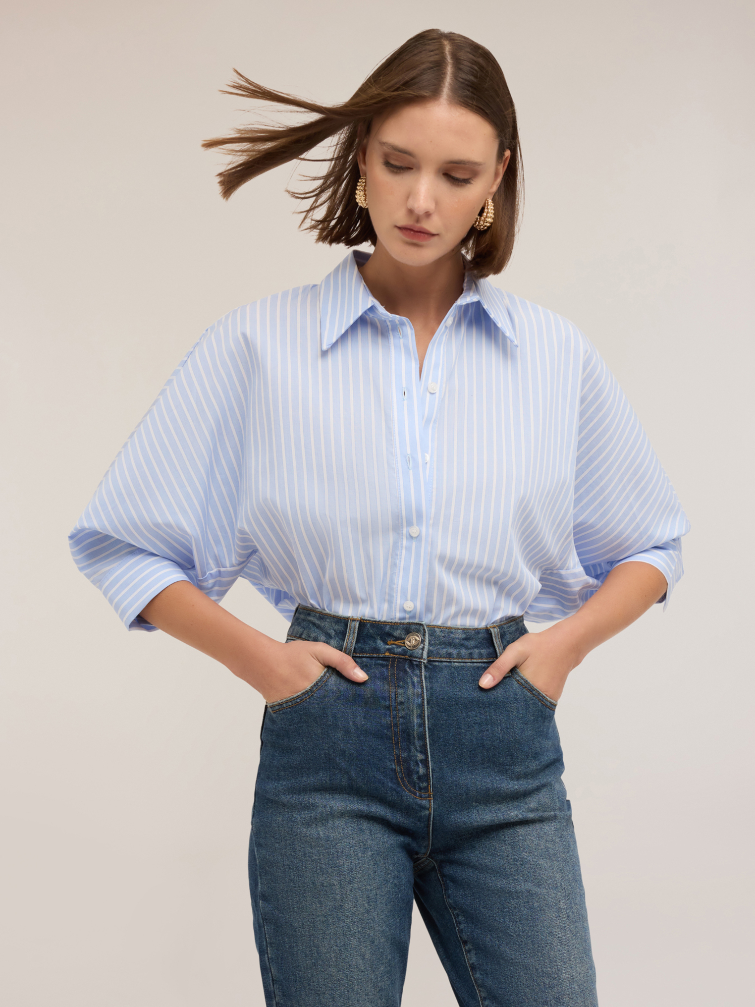 Chemise oversize à rayures, MOTIVI