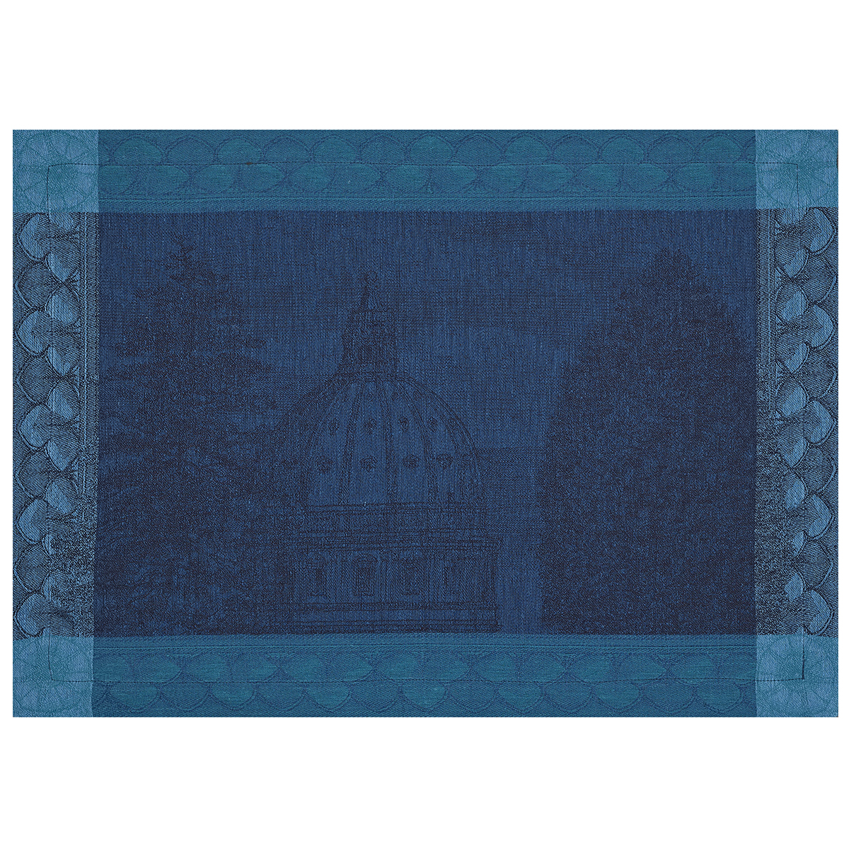 Nappe En Lin 100% Le Jacquard Français – Symphonie Baroque – Gris Fumée 175x320 Cm