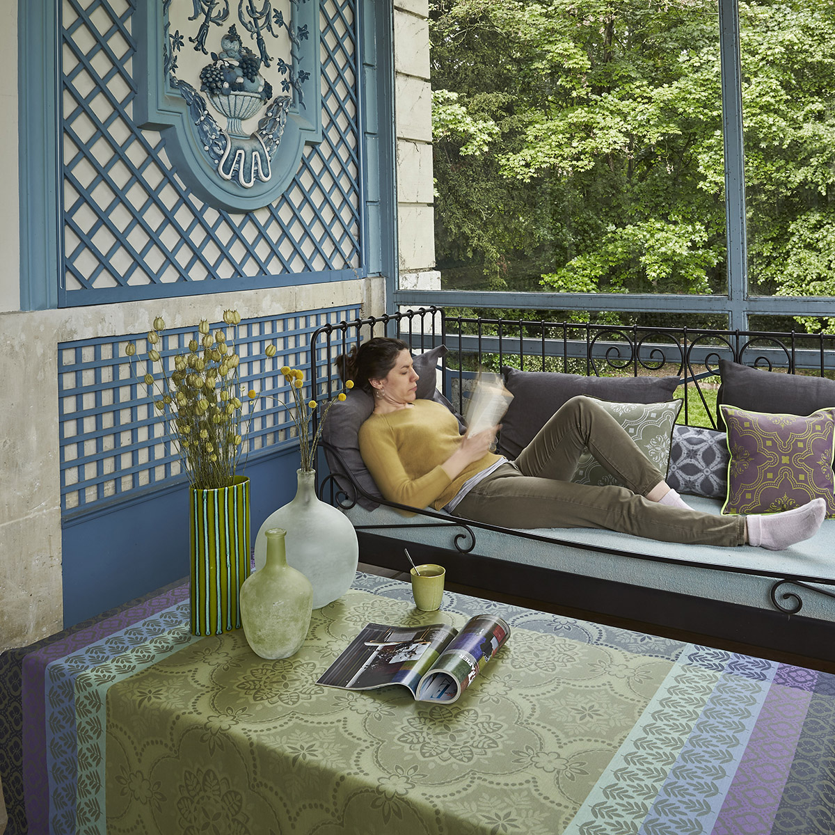 Nappe enduite en Coton, BASTIDE, LE JACQUARD FRANCAIS