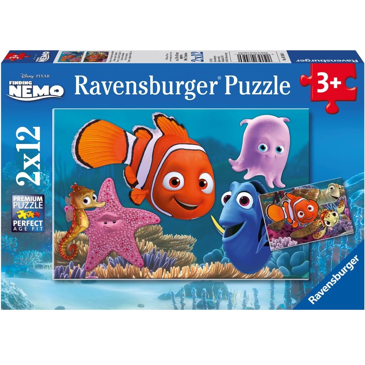 Puzzle Némo le petit fugueur 2x12 pcs, RAVENSBURGER