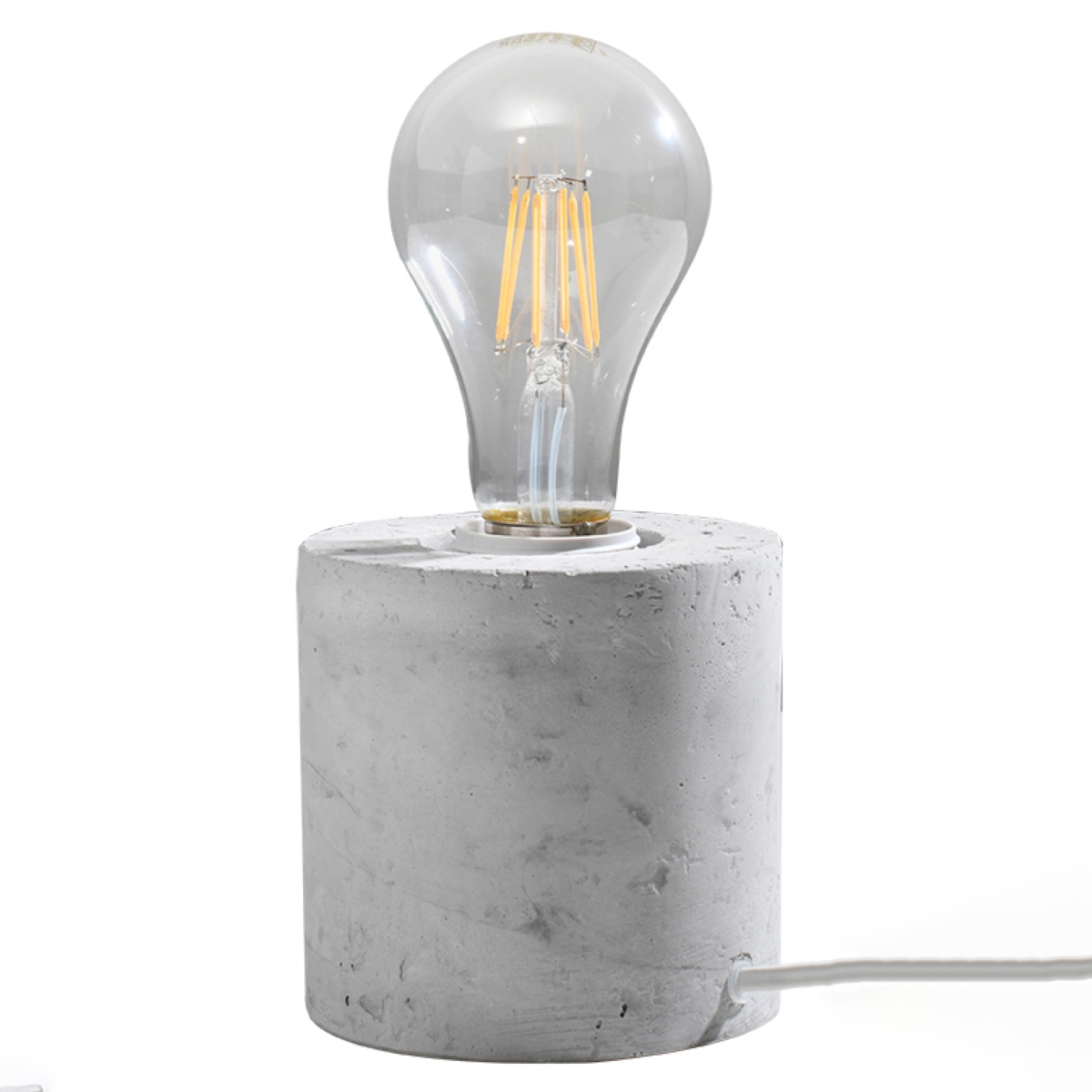 Lampe à poser Béton Gris E27 1 Salgado, EDEN