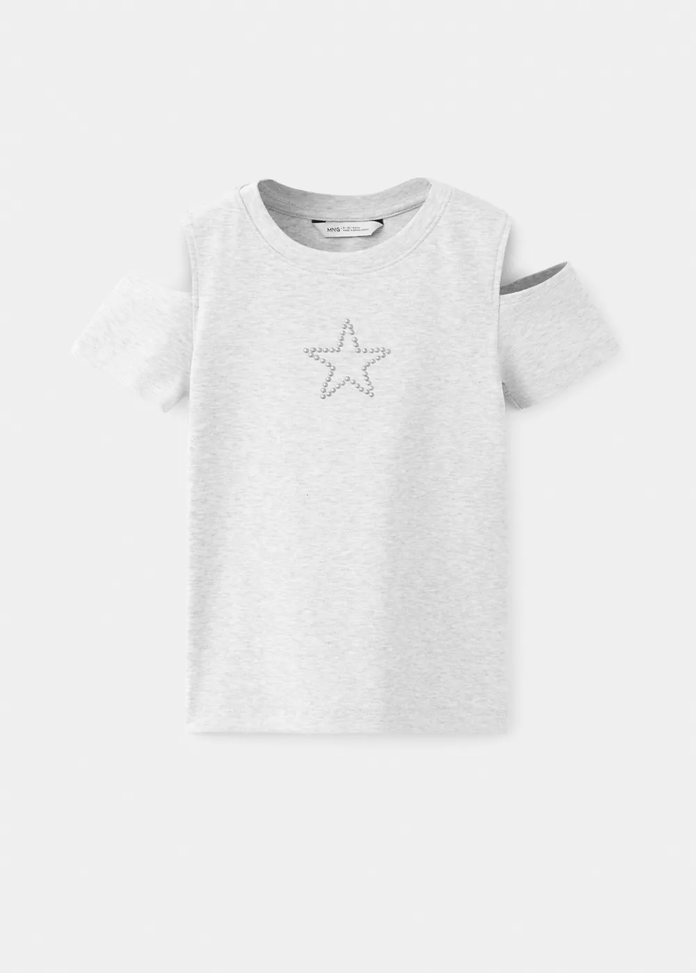 T-shirt à découpes avec strass, MANGO KIDS