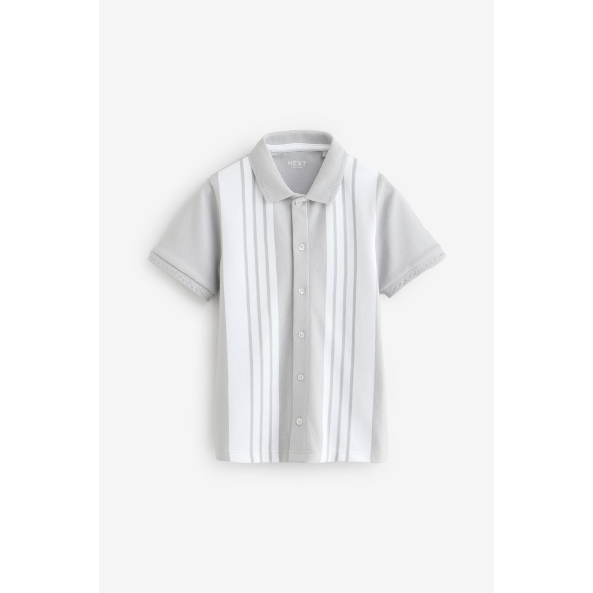 Polo manches courtes boutonné rayé, NEXT