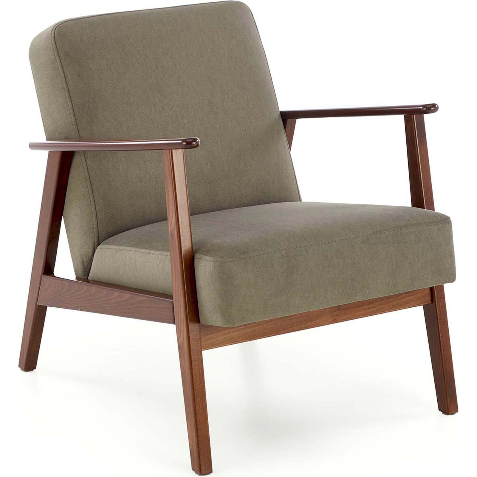 Fauteuil en tissu et bois de hêtre DELLITY, RECOLLECTION