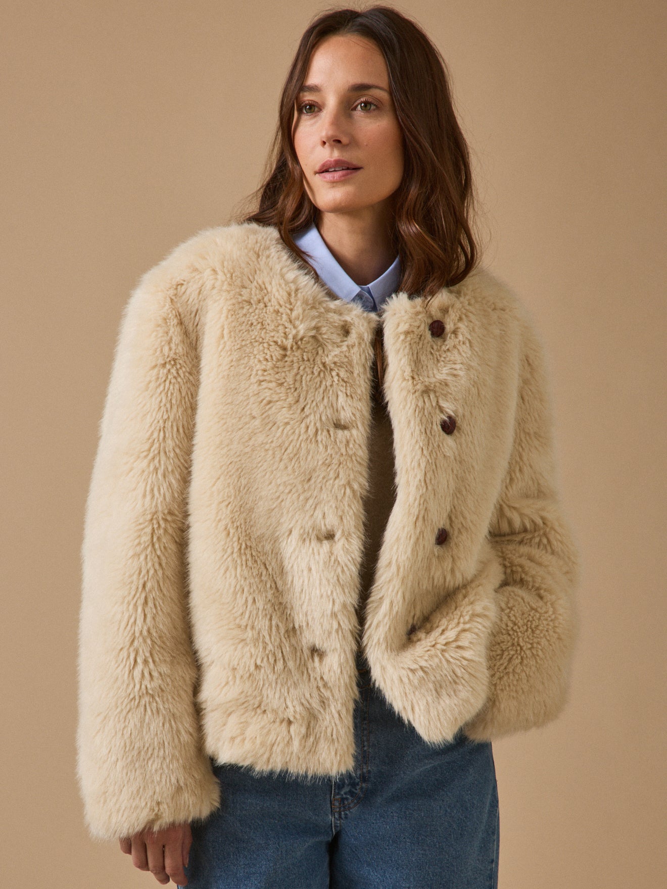 Manteau imitation fourrure, CYRILLUS