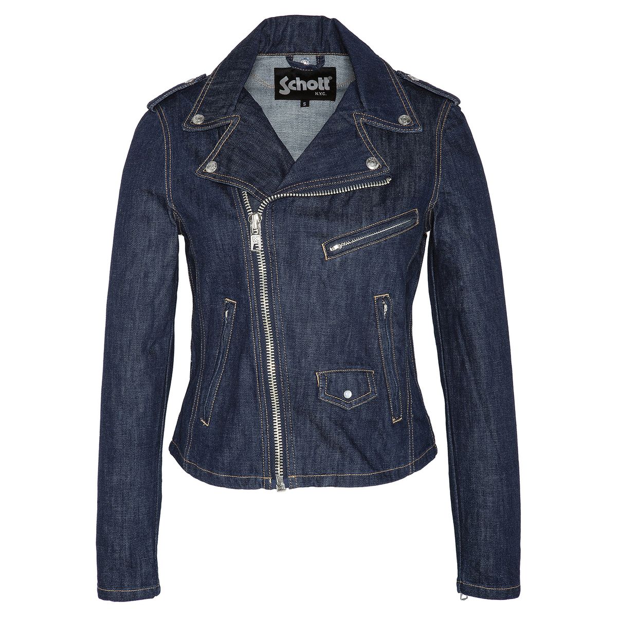 Blouson perfecto denim Schott La Redoute