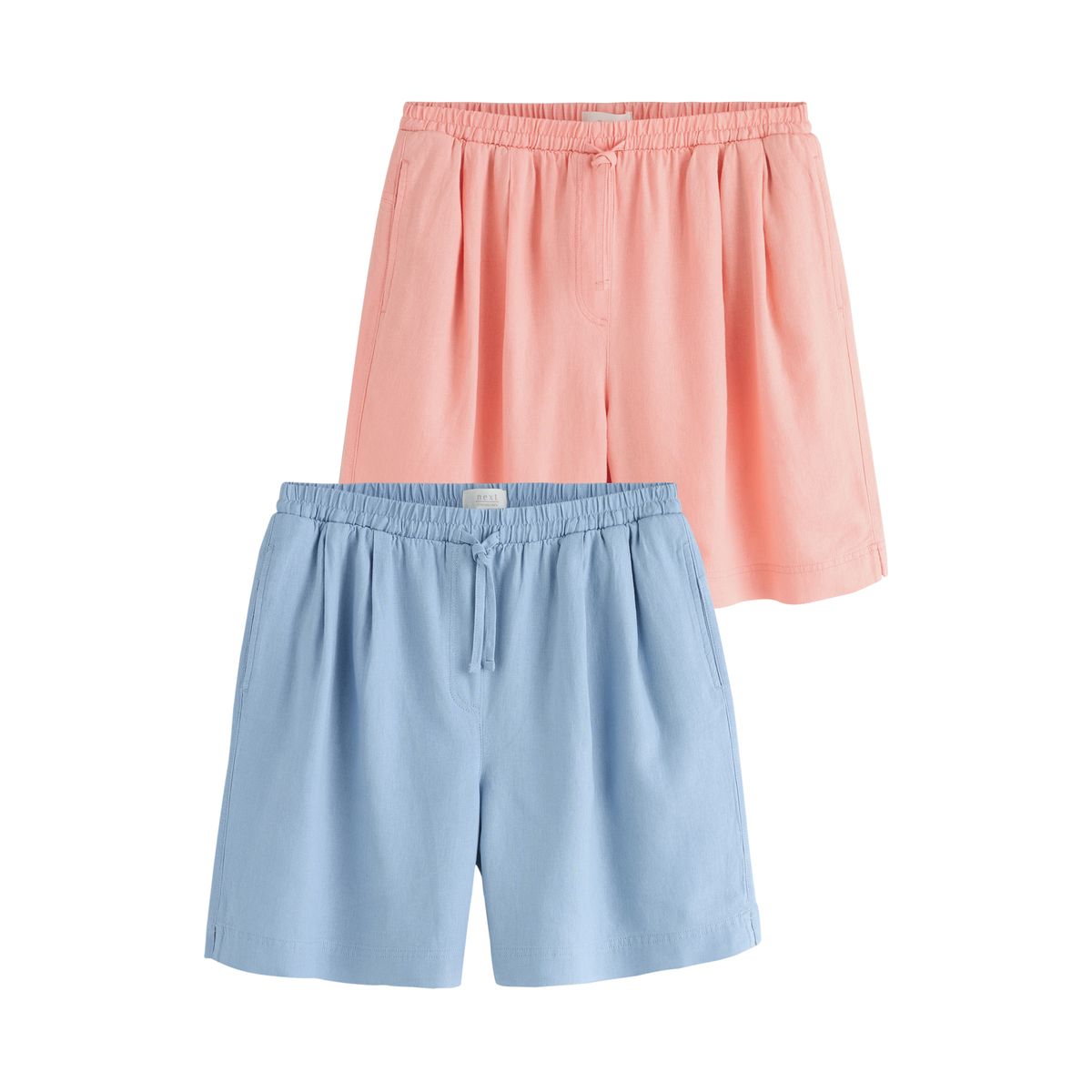 Short en lin et viscose mélangés, lot de 2, NEXT