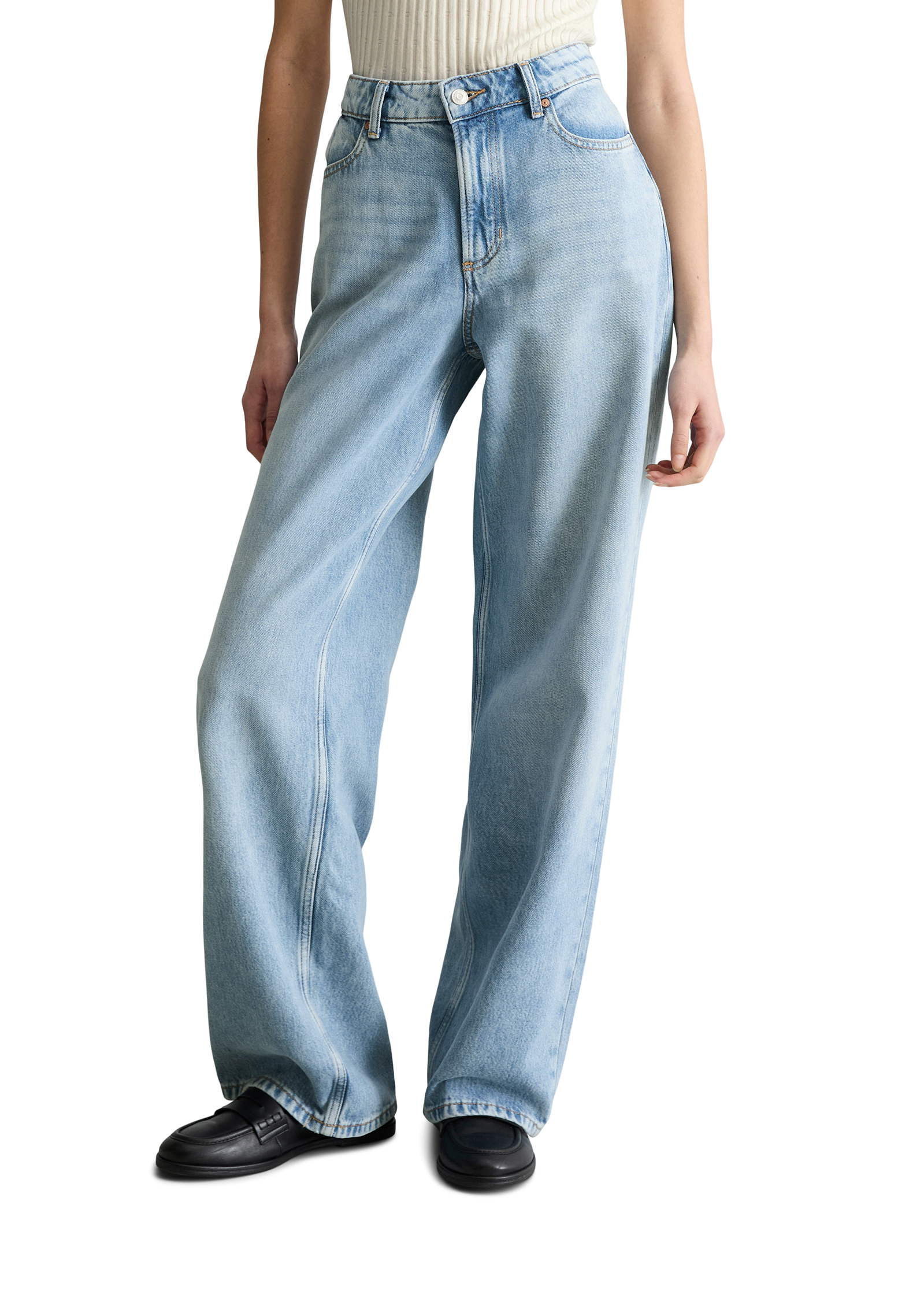 Jeans modèle Tomke large en doux mélange Lyocell-Organic-Cotton, MARC O’POLO DENIM