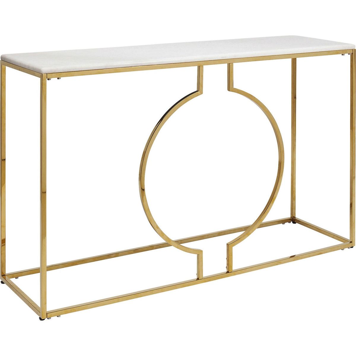 console miami loft 120x35cm blanche et doree