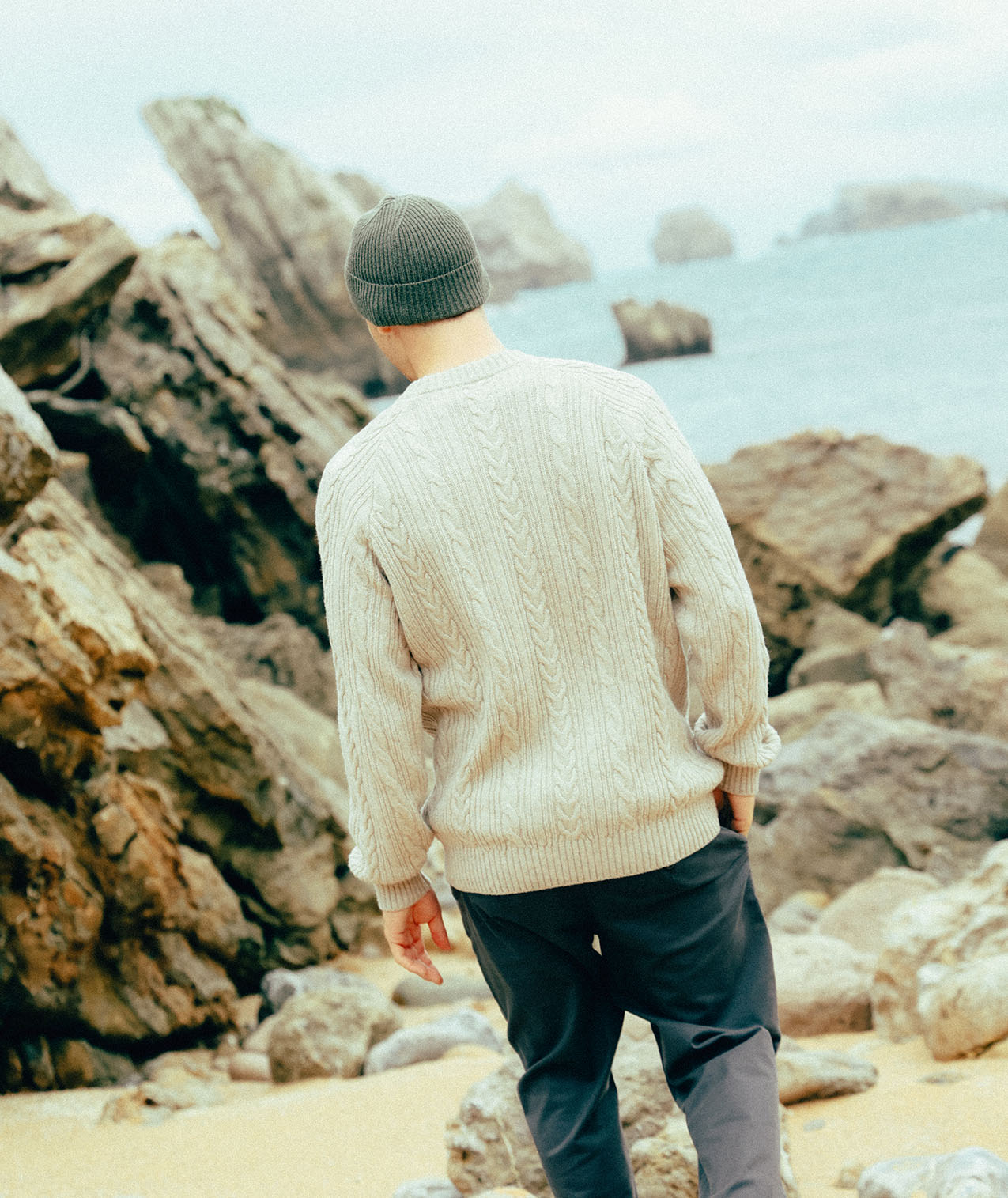 Pull OXBOW En Laine Torsadée Col Rond - Hiver 2025, Manches Raglan, Style Décontracté Et Chaud
