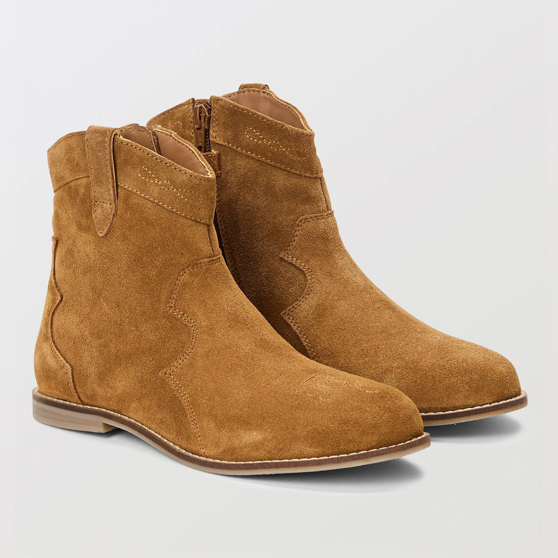 Bottines en cuir, MONOPRIX