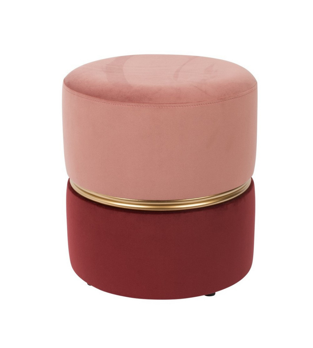 Tabouret en velours avec cerclage doré - ART DECO, MATHI DESIGN