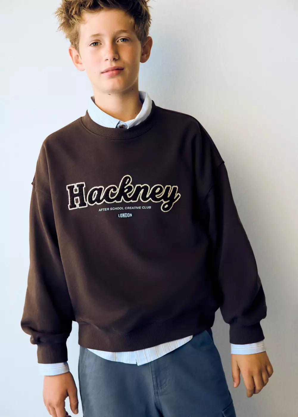 Sweat-shirt oversize imprimé, MANGO KIDS