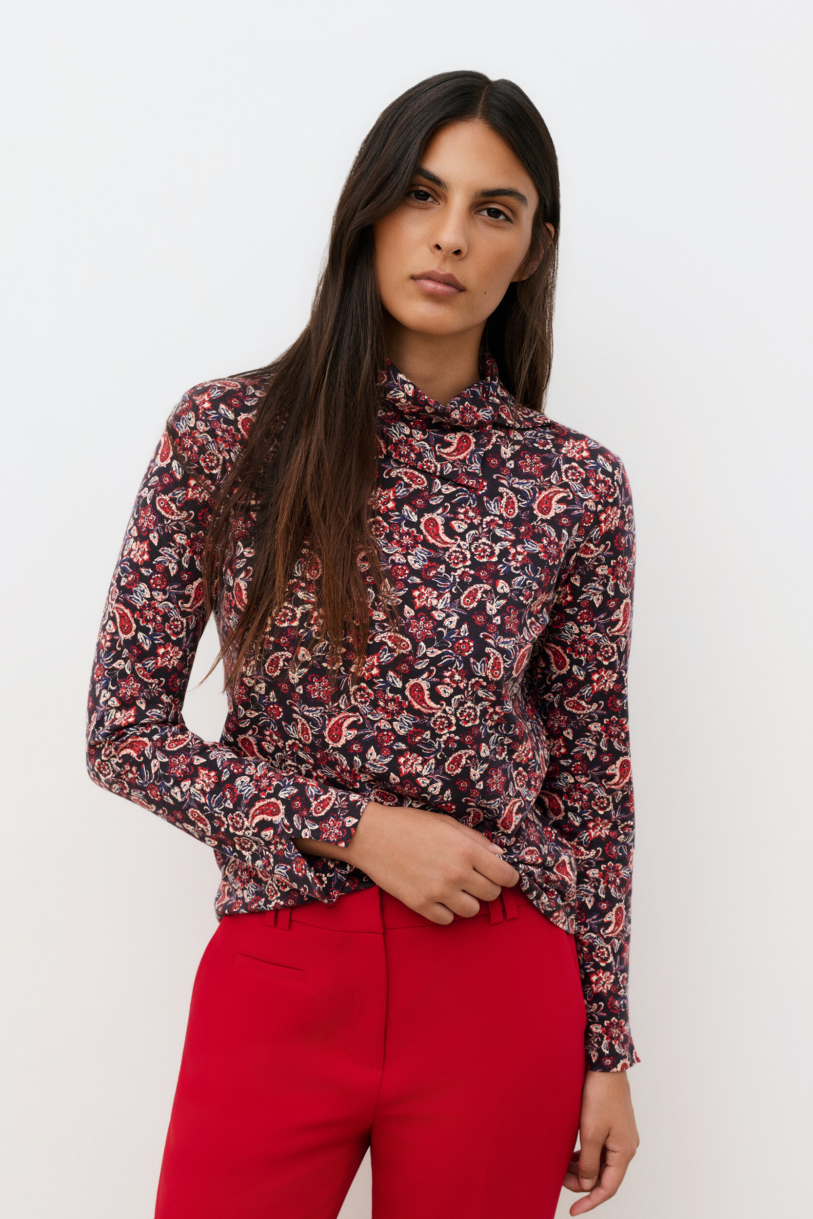 T-shirt droit col roulé TANOUSHKA, CAROLL